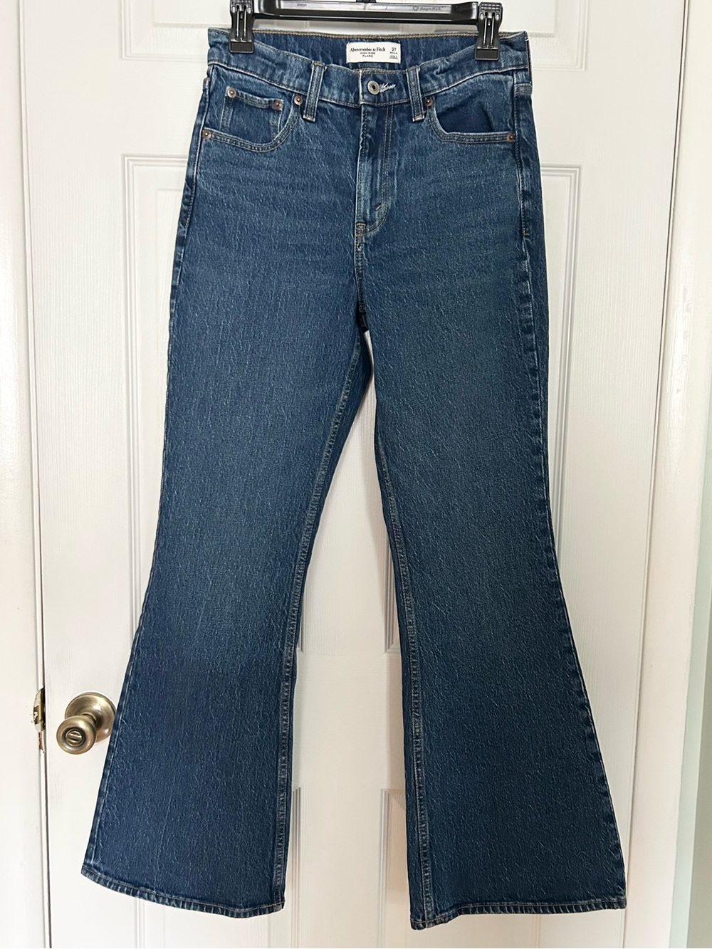 Abercrombie & Fitch High Rise Flare Jean Dark Wash 27 R